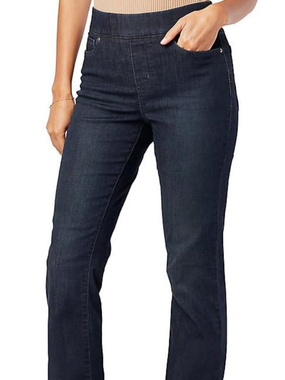 Levi Strauss Signature Total Shaping Shadow Nebula Pull- On Bootcut Jeans Sz 6